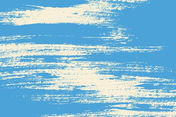 Blue Hand Draw Distress Grunge Texture Background. Grungy detailed brush stroke backdrop. Grainy painted texture with copy space