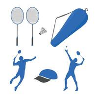Badminton icons set illustration vector