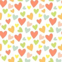 a white background with colorful hearts vector