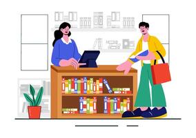 Illustration of a Cozy School Library for Learning and Personal Development vector