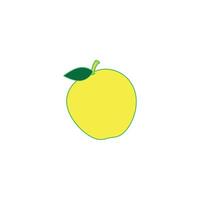 A yellow color mango design vector
