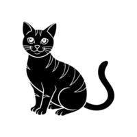 Beautiful hand drawn cat design vector