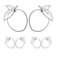 A mango design art line vector