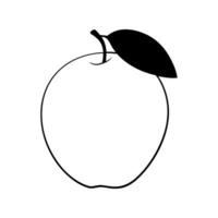 A line art mango design vector
