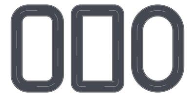 Road highway decorative frame set illustration design vector