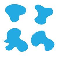 Abstract set liquid form geometric spot illustration vector