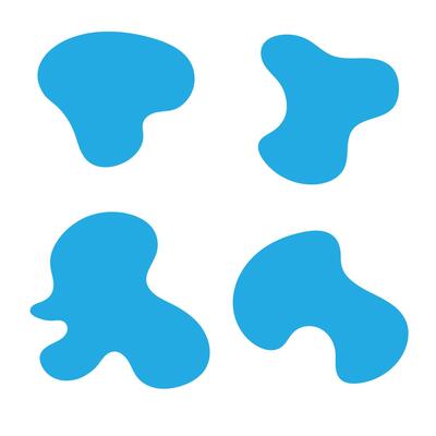 Abstract set liquid form geometric spot illustration