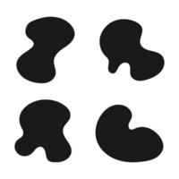 Fluid liquid abstract shapes collection set. vector