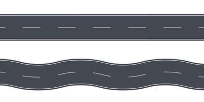 Road highway set illustration design vector