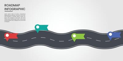 Road Infographic Presentation Template Graphic Design vector