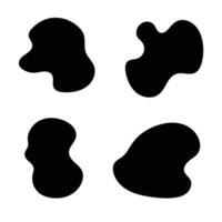 Fluid liquid abstract shapes collection set. vector