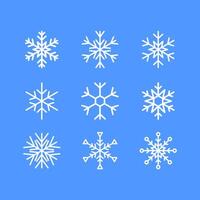 Set of ornamental snowflakes vector