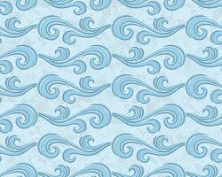 The seamless pixel background with wave. vector
