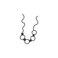 Beads on thread Jewelry making icon vector