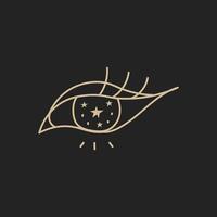 Celestial Eye Line Icon vector