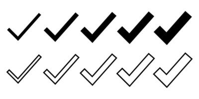 collection of black Checkmarks vector