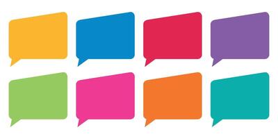 collection of colorful text bubbles vector