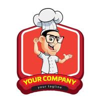 Chef cartoon character illustration vector