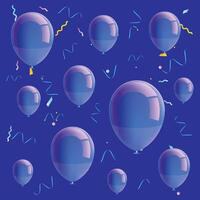 Blue Balloons pattern background vector