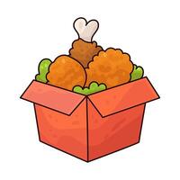 Illustration of fried chicken vector