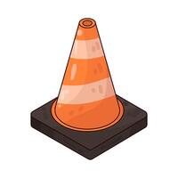 Illustration of traffic cone vector