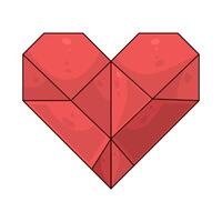 Illustration of origami heart vector