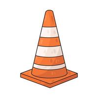Illustration of traffic cone vector