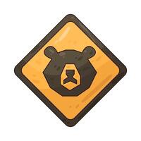 Illustration of Bear Warning vector