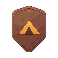 Illustration of Camp Badge vector