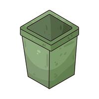 Illustration of trash can vector