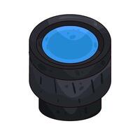 Illustration of camera lens vector