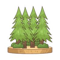 Illustration of forest vector