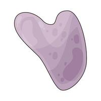 Illustration of gua sha stone vector