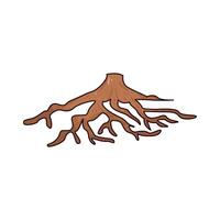Illustration of tree root vector