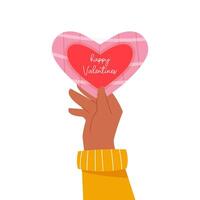man is holding a valentine's card vector