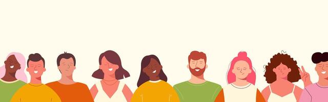Group of diverse people. The concept of diversity and inclusion vector
