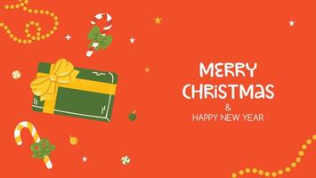 Merry christmas and happy new year vector