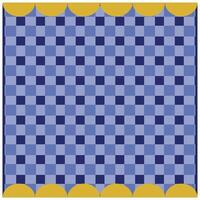 Checkered background. Grid, mesh, lattice, grating with distort, deform effect. Distortion, Geometric pattern with black and white squares. Seamless abstract Brick wall background vector