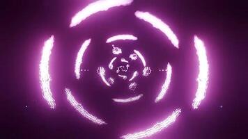 Neon Lights Tunnel Loop Background CGI video