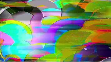 TV Color Bars Background of low and bad signal with glitch and noise effect. Old Television screen pattern of different color bars for test purposes. Showing No picture, interference and poor quality. video