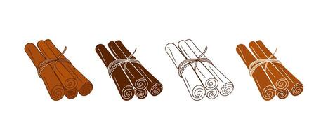 Cinnamon sticks icon symbol template for graphic and web design collection logo vector