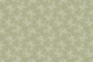 Olive outline branches beige pattern on pastel soft background. vector
