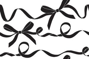 Seamless pattern with bows and ribbons. symbol of the fight against cancer, femininity vector