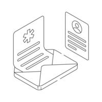 Certificate icon representing a medical report or license vector