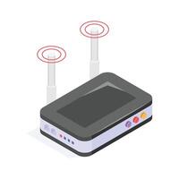 Take your hands on this amazing isometric icon of wifi router vector