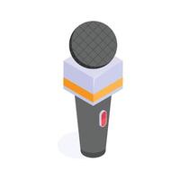 Microphone for recording, broadcasting, or live performances vector