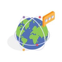 Take a look at this amazing isometric icon of global network in modern style vector