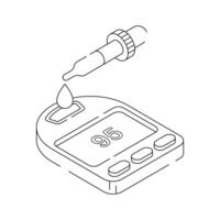 A device for measuring blood sugar levels in diabetic patients vector