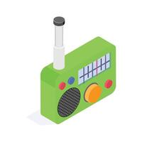 Radio device isometric icon in modern style, premium vector