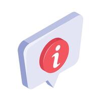 Icon for displaying general or additional information details vector